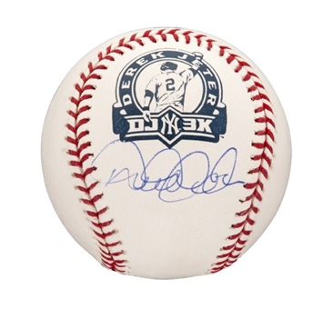 Derek Jeter Signed 3,000th Hit Official “DJ3K” Baseball